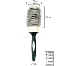 Gummi-Griff Keramik Barrel Haar Pinsel mit Ion Borsten